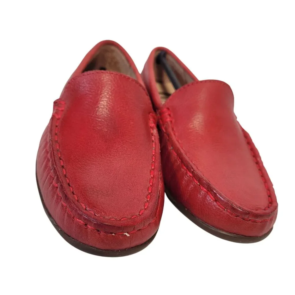Driver Club USA Kids Leather San Diego 2 Loafers Red Everest Size 11
